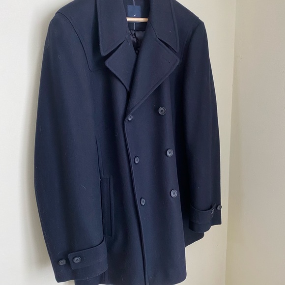 DANIEL HECHTER Paris  Men’s Pea coat navy size L - Picture 1 of 16